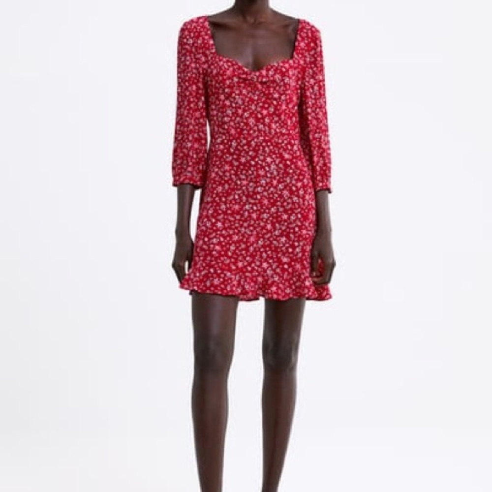 Zara Ruffle floral print dress